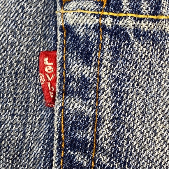 Vintage Levi’s 501 Distressed Denim Jeans 35x28 - Picture 4 of 11